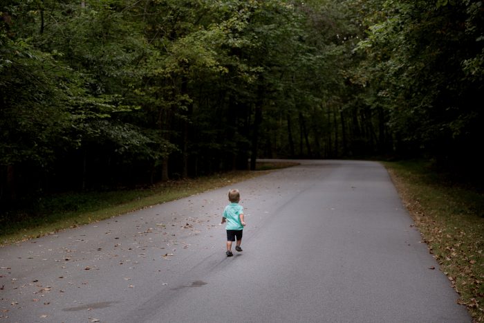 Profitant de d'un instant d'inattention de son père, Bobby file vers la forêt interdite ! (Photo by Emma Frances Logan on Unsplash)